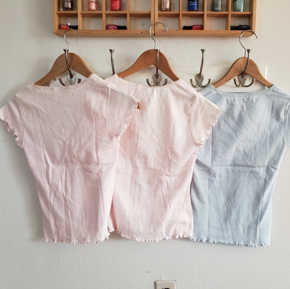 3 Pack Pastel V-Neck T-Shirts - Picture 2 of 7